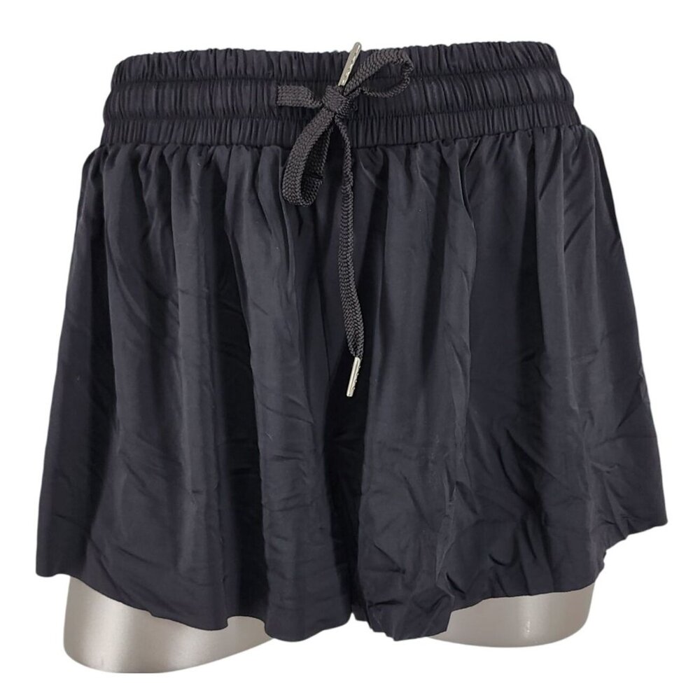 Women's Blaosn Black Flowy Loose Butterfly Shorts Phone Pocket XL Buttery Soft